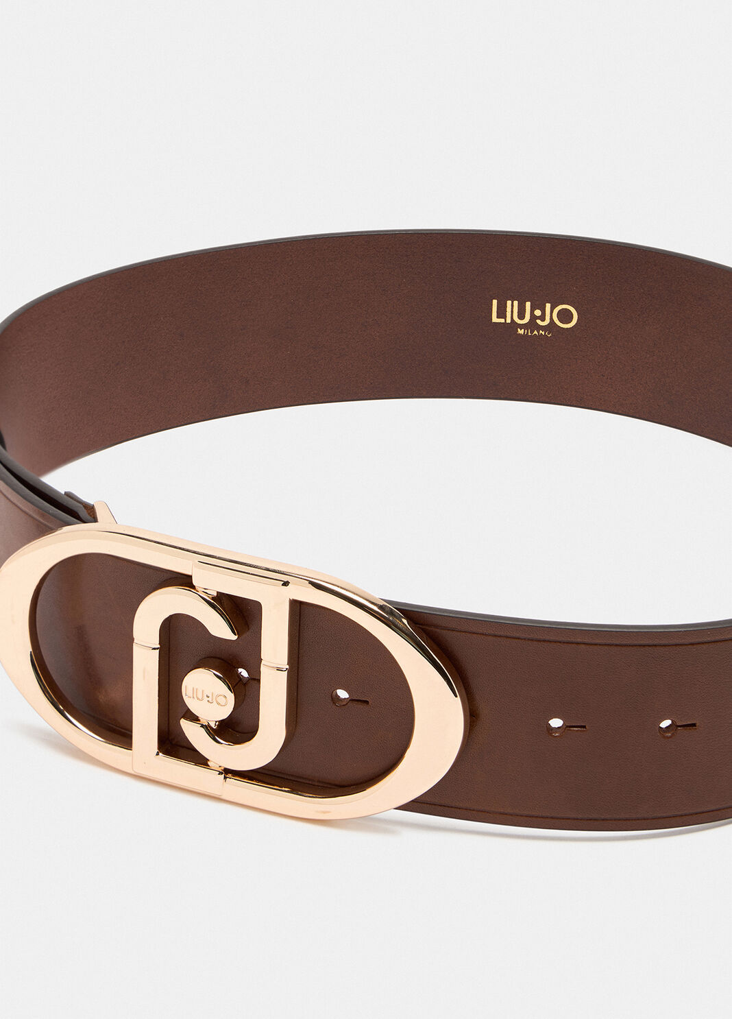 LaPuffy leather bustier belt dark brown Liu Jo - large image number 4