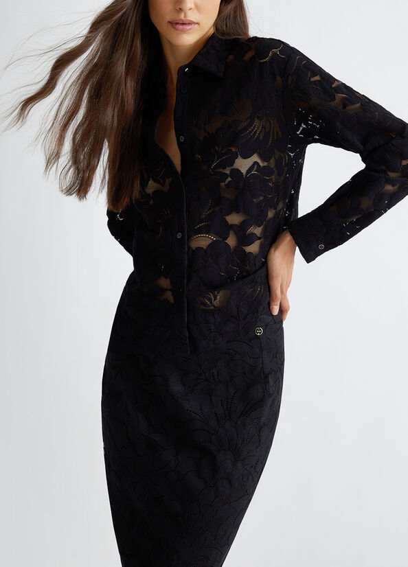Chemise en dentelle noir Liu Jo - large image number 0