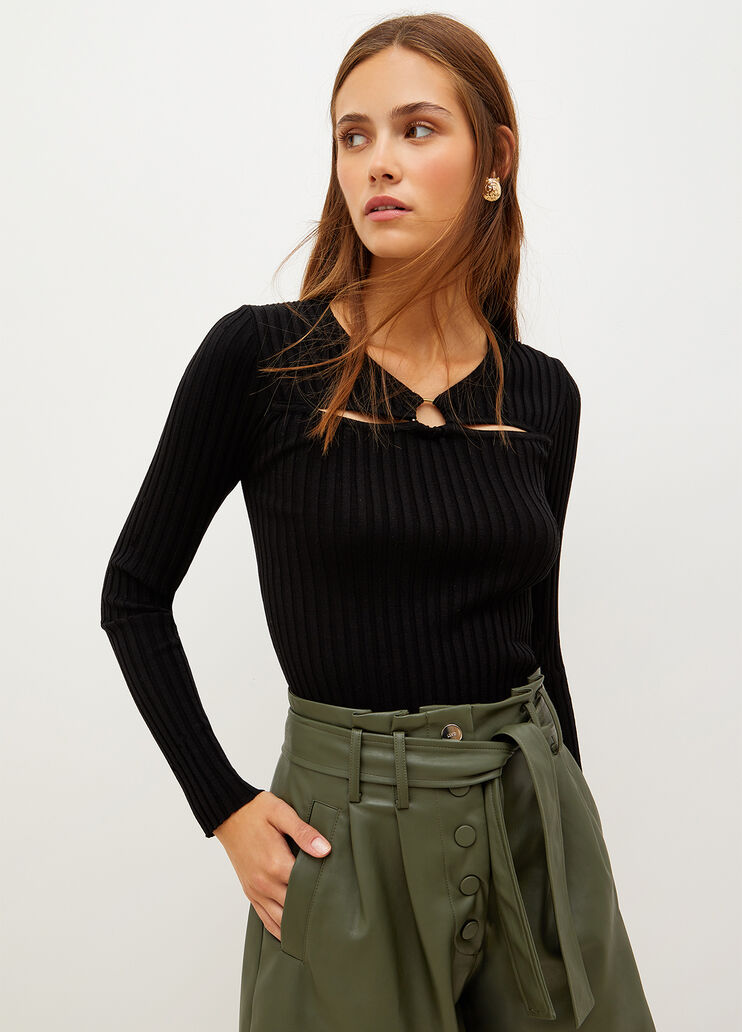 Jumper with cut-outs black Liu Jo - large image number 0
