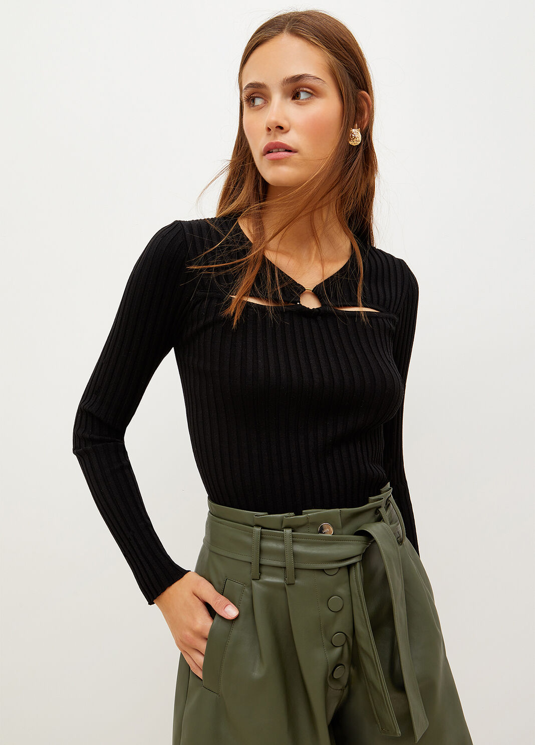 Jumper with cut-outs black Liu Jo - large image number 0