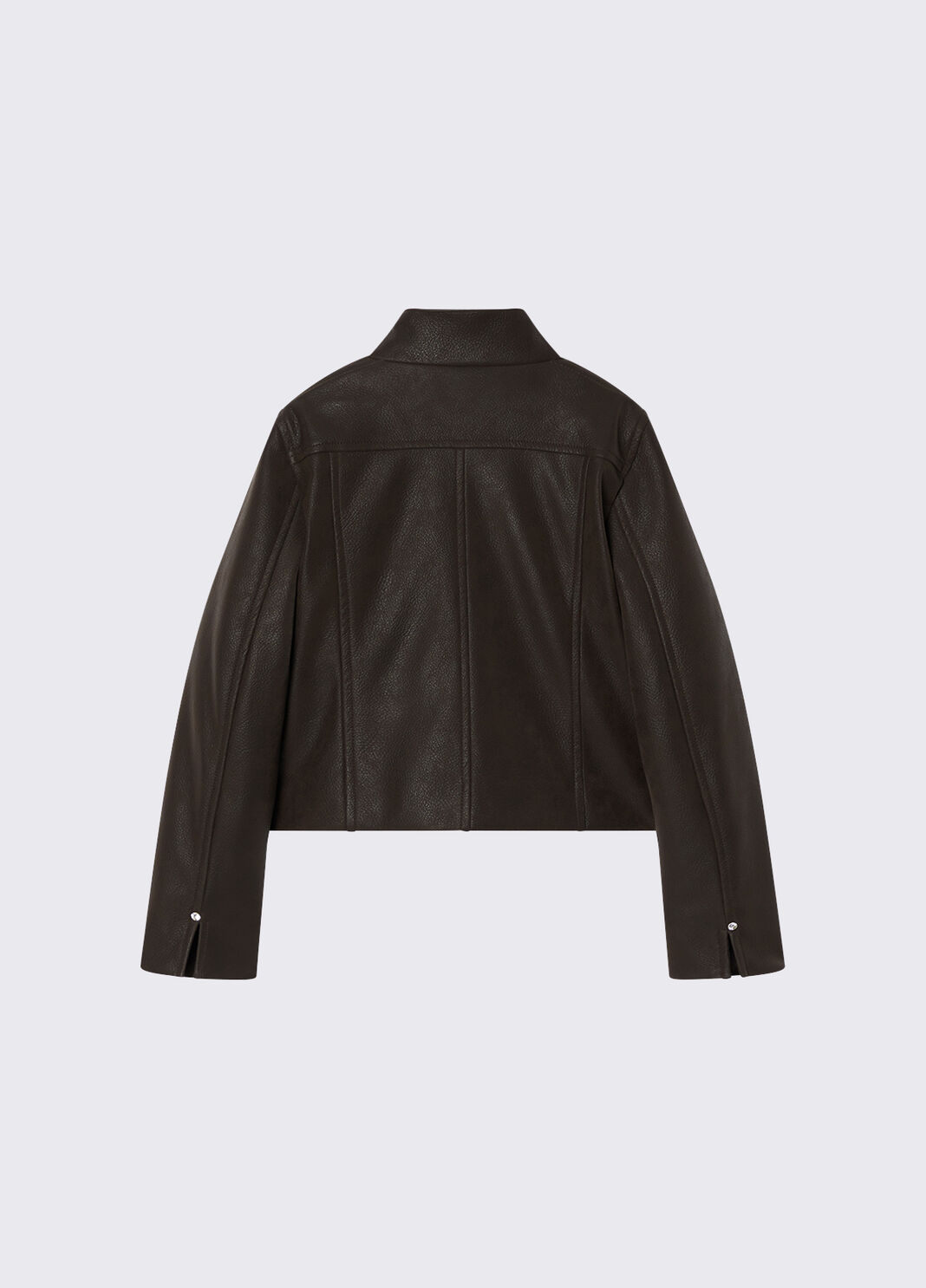 Coated Fabric Biker Jacket dark brown Liu Jo - large image number 3
