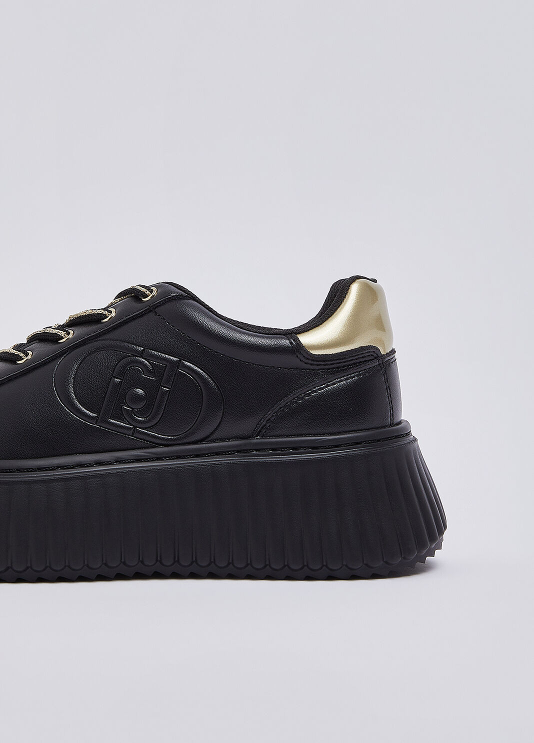 Plateau-Sneaker aus Leder Schwarz Liu Jo - large image number 4