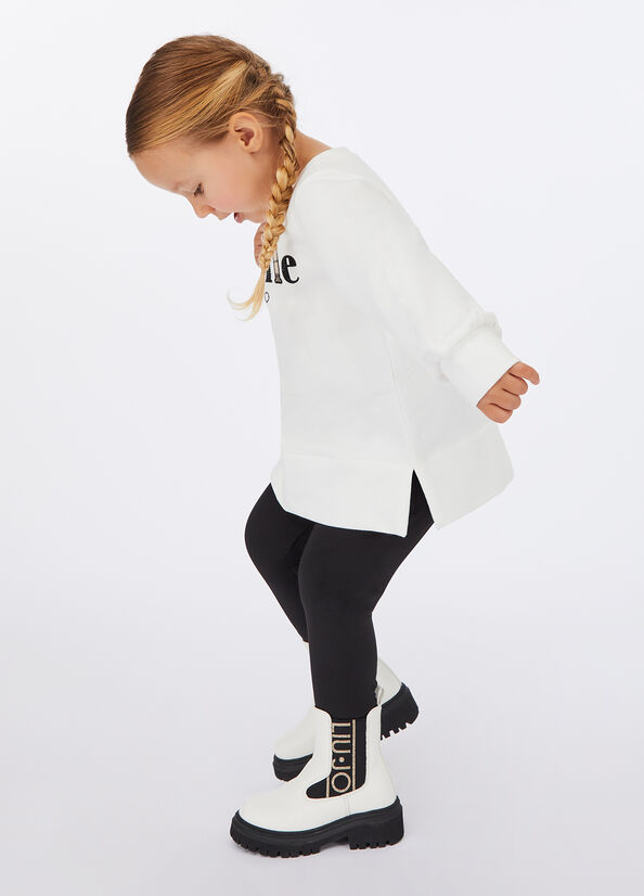 Cotton sweatshirt with embroidery white Liu Jo - medium