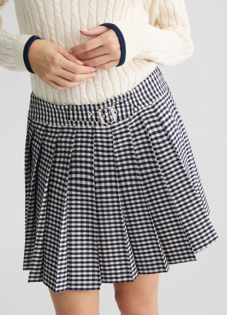 Pleated chequered miniskirt blue/white vichy Liu Jo - large image number 3 Pleated chequered miniskirt blue/white vichy Liu Jo - large image number 3