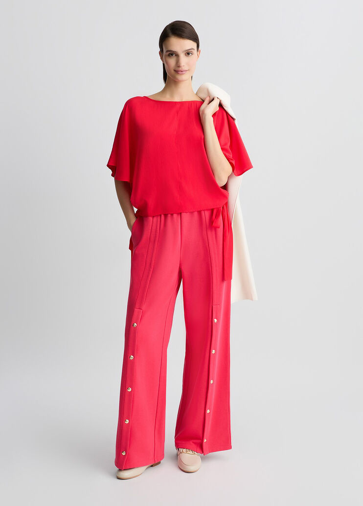 Blouse with ties red Liu Jo - large image number 5 Blouse with ties red Liu Jo - large image number 5