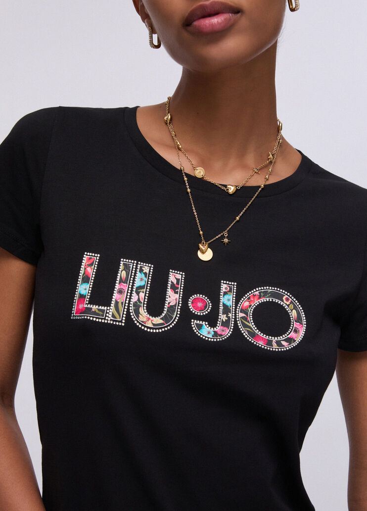 T-shirt with logo black Liu Jo - medium