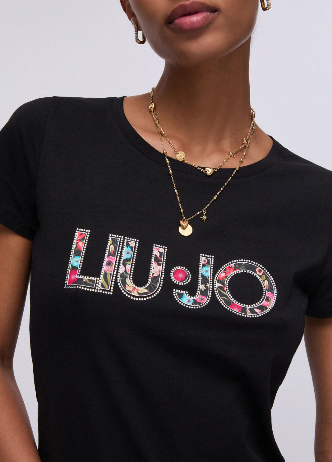 T-shirt with logo black Liu Jo - large image number 2