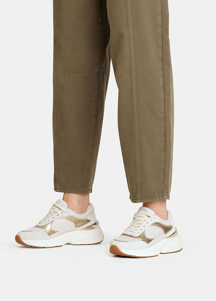 Suede and mesh sneakers white Liu Jo - large image number 0 Suede and mesh sneakers white Liu Jo - large image number 0