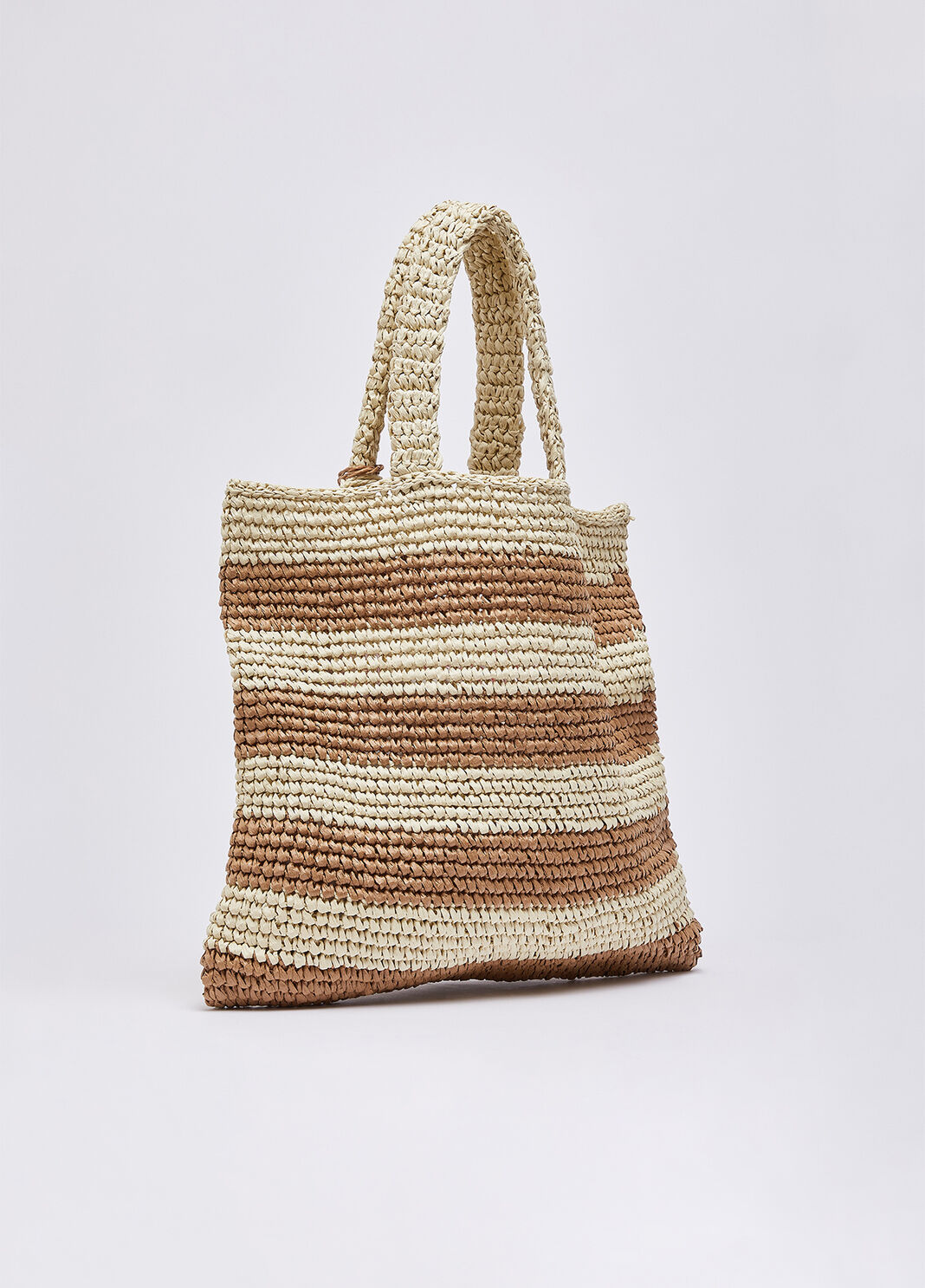 Medium striped tote bag brown Liu Jo - large image number 3