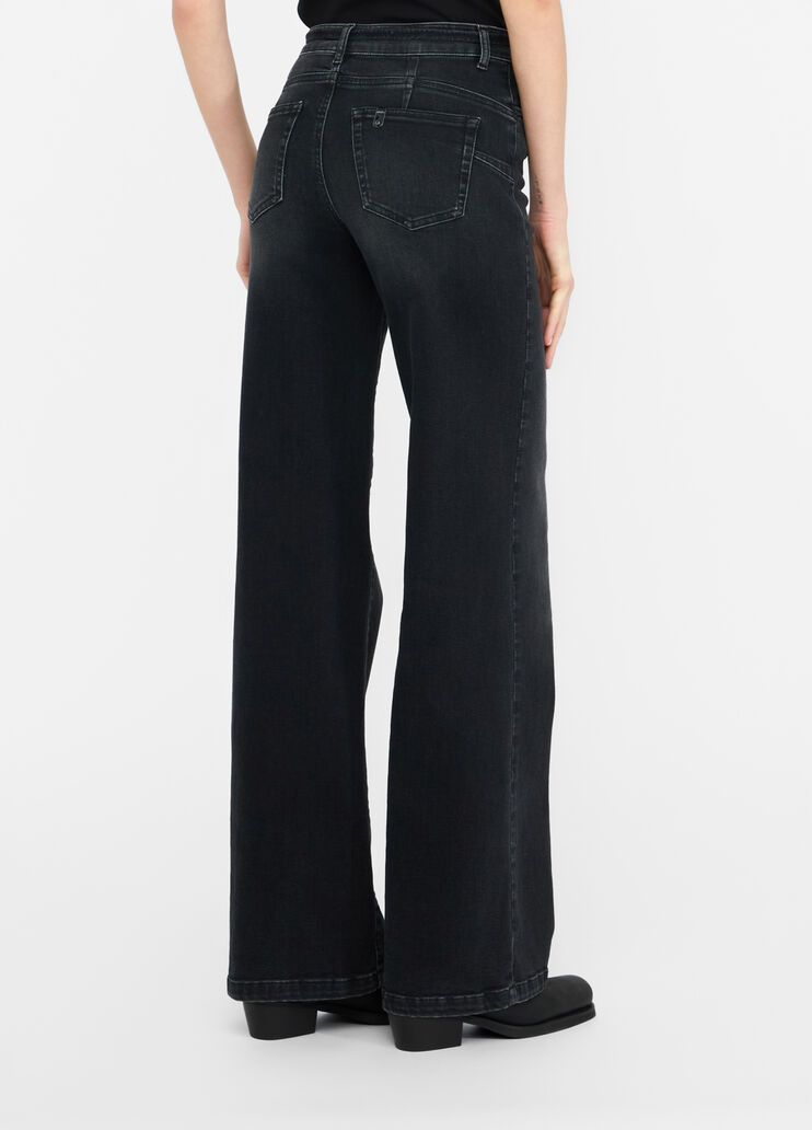 Flared jeans with belt black denim Liu Jo - large image number 1 Flared jeans with belt black denim Liu Jo - large image number 1