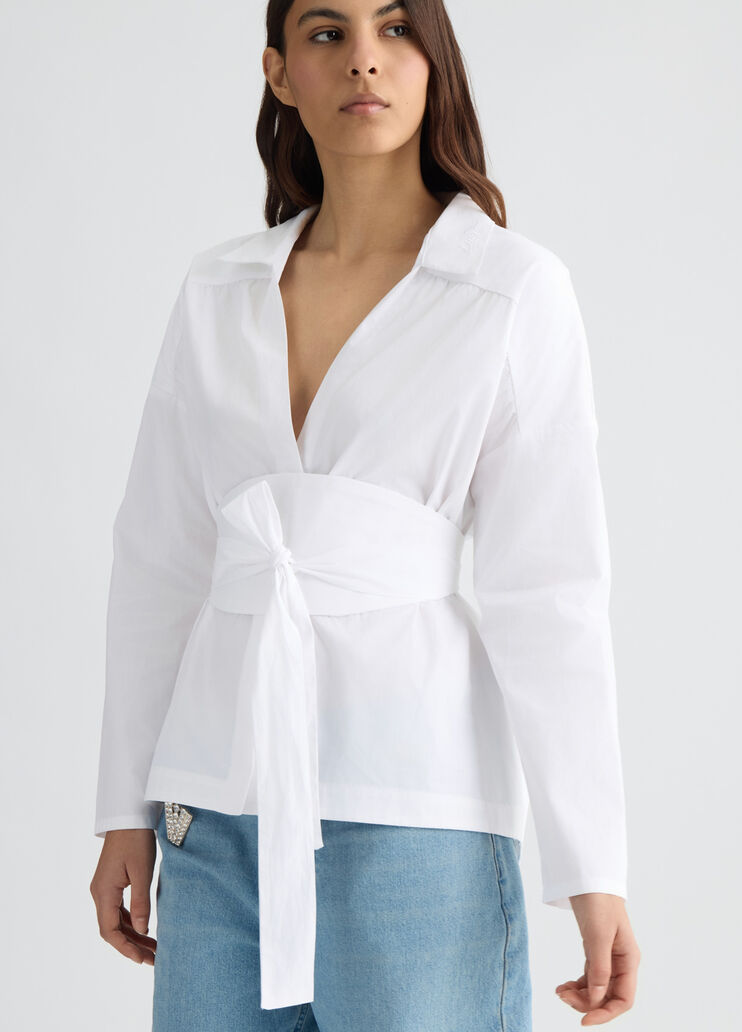 White shirt with sash belt white Liu Jo - large image number 3 White shirt with sash belt white Liu Jo - large image number 3