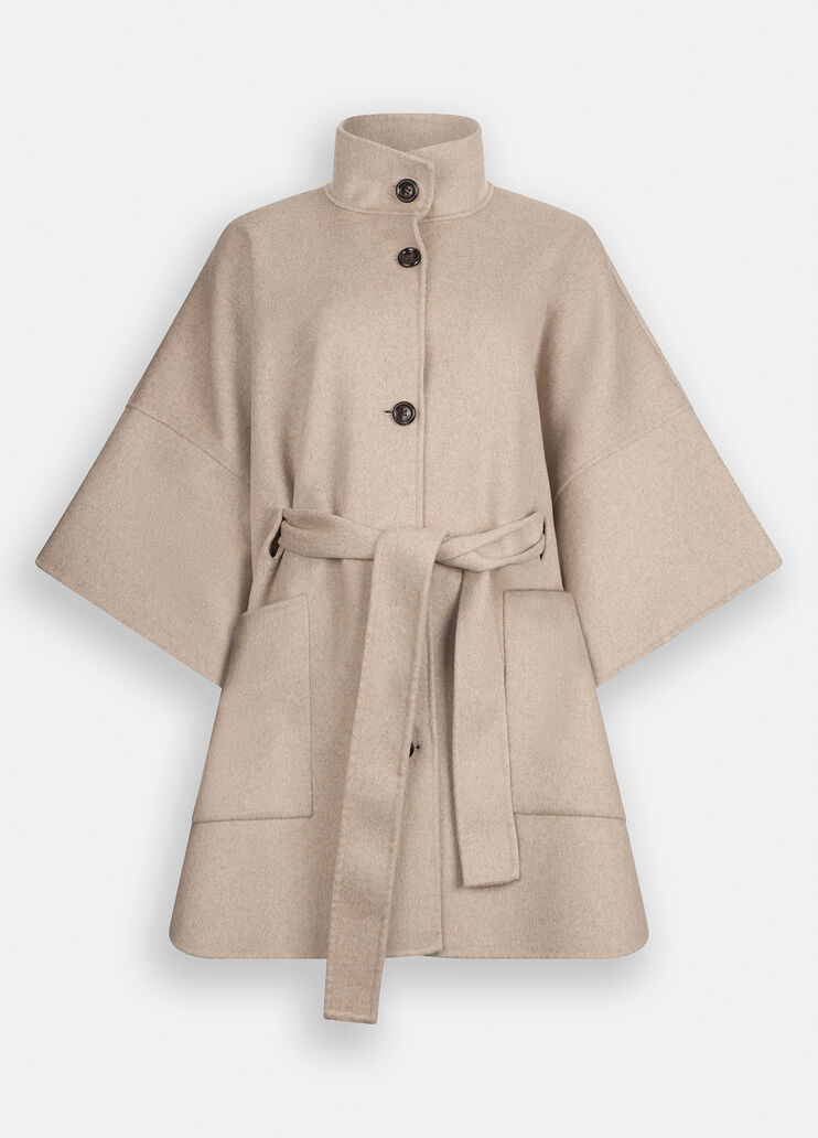 Wool coat with belt beige Liu Jo - large image number 6 Wool coat with belt beige Liu Jo - large image number 6