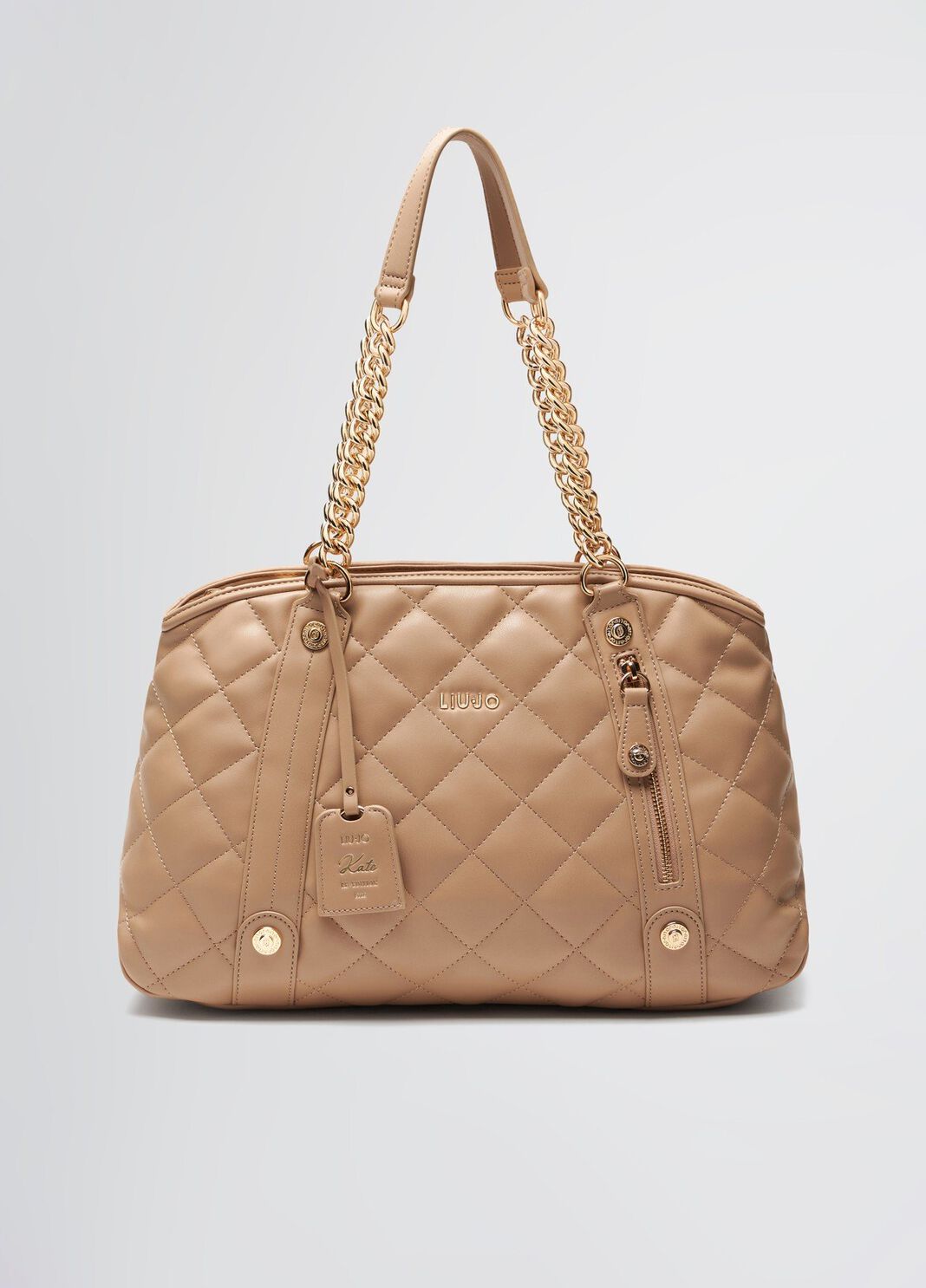 Medium quilted tote bag with charm pink Liu Jo - large image number 0