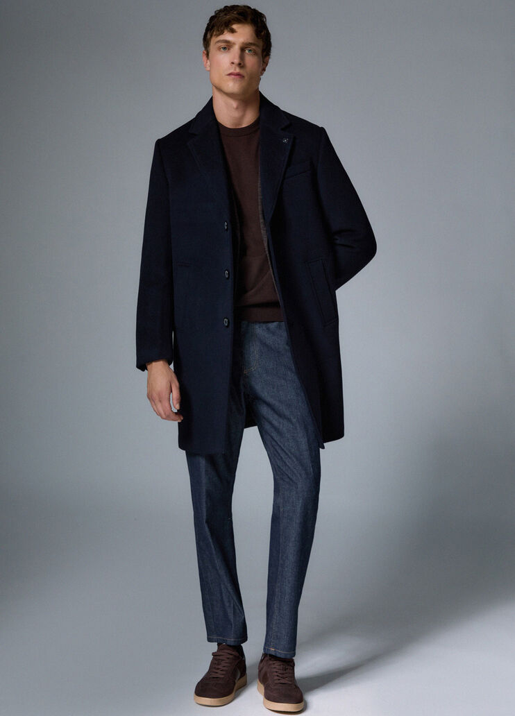 Wool and Cashmere Coat dark blue Liu Jo - medium