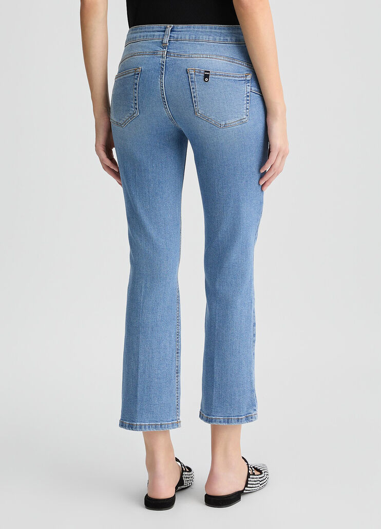 Bootcut jeans with rhinestones light denim Liu Jo - large image number 1 Bootcut jeans with rhinestones light denim Liu Jo - large image number 1