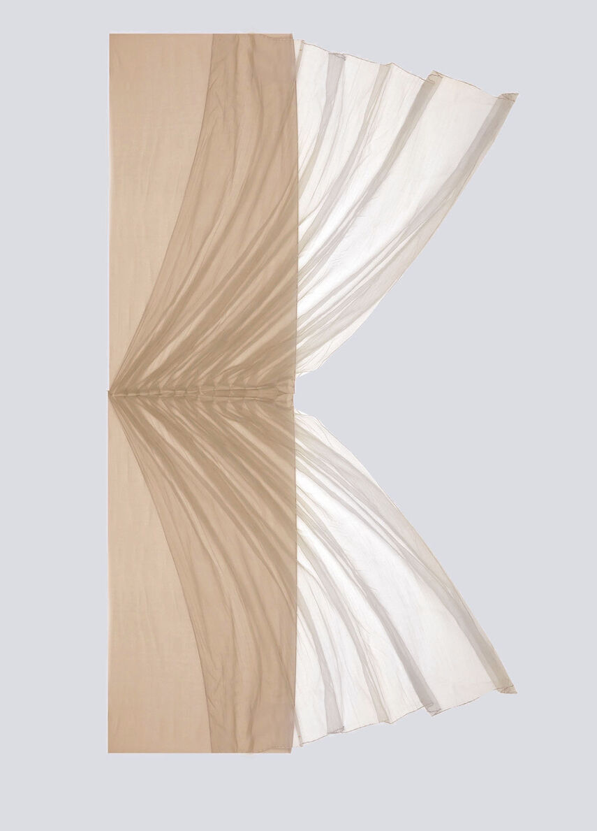 Stola Plissettata LIU JO In Chiffon – 90x180 Cm, Colore Antique Rose, Semitrasparente, Logo Rettangolare, Taglia Unica