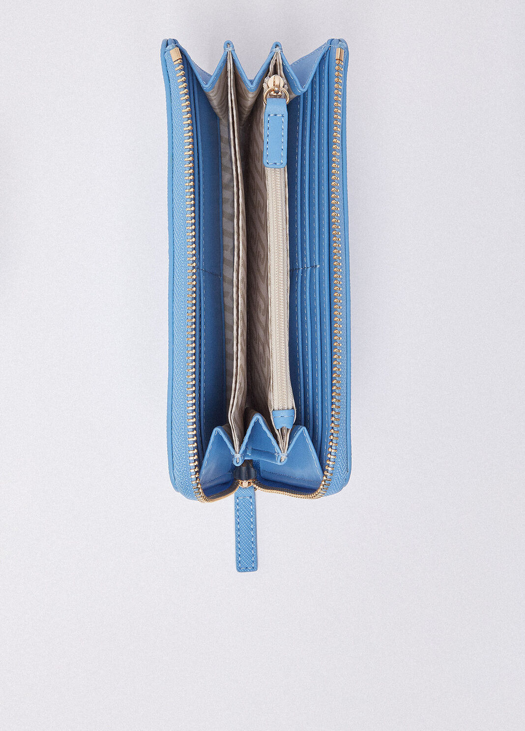 Large purse with zip light blue Liu Jo - large image number 3