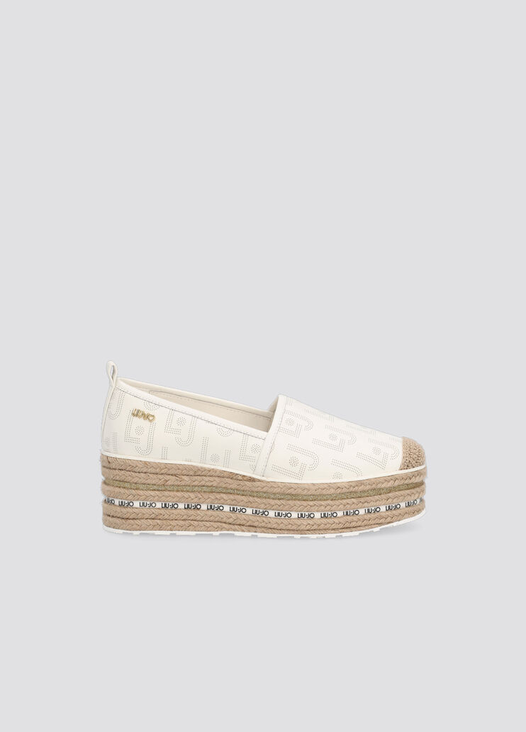 Platform espadrilles with logo white Liu Jo - large image number 0 Platform espadrilles with logo white Liu Jo - large image number 0