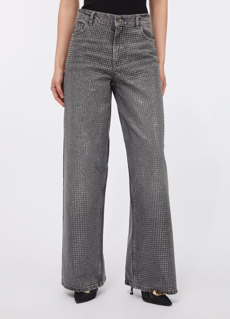 Studded baggy jeans grey denim Liu Jo - medium