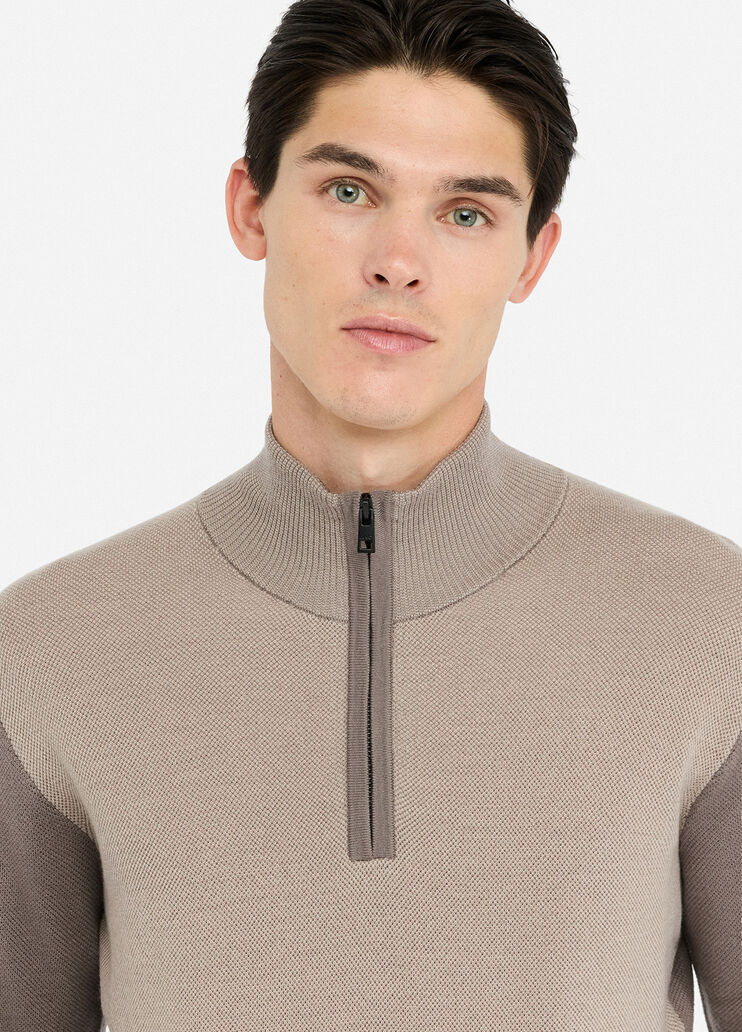 Maglia in lana con zip marrone Liu Jo - large image number 2