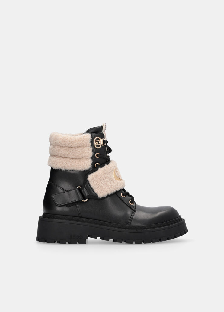 Combat boots with warm details black Liu Jo - medium Combat boots with warm details black Liu Jo - medium