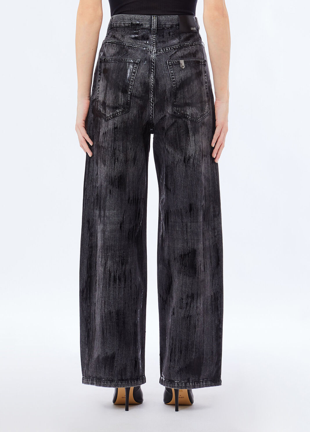 Flare-Jeans mit Beschichtung Denim-Schwarz Liu Jo - large image number 1