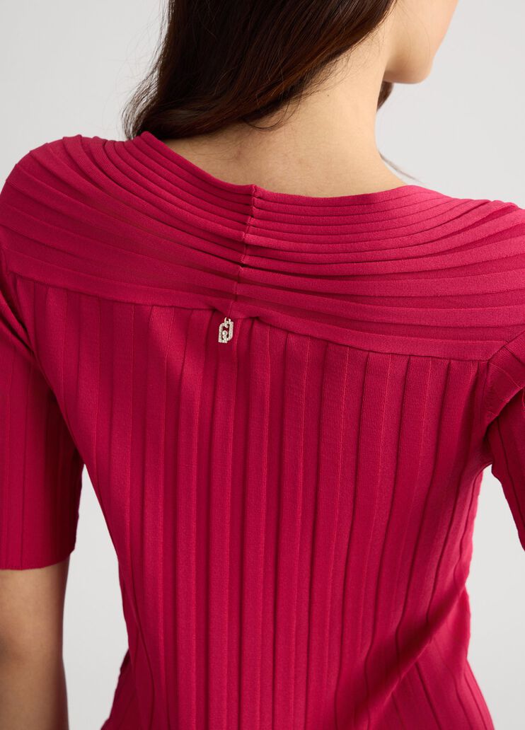 Knit top pink Liu Jo - large image number 4 Knit top pink Liu Jo - large image number 4