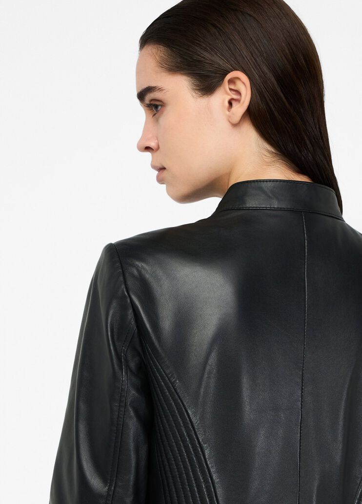 Leather biker jacket black Liu Jo - large image number 4 Leather biker jacket black Liu Jo - large image number 4