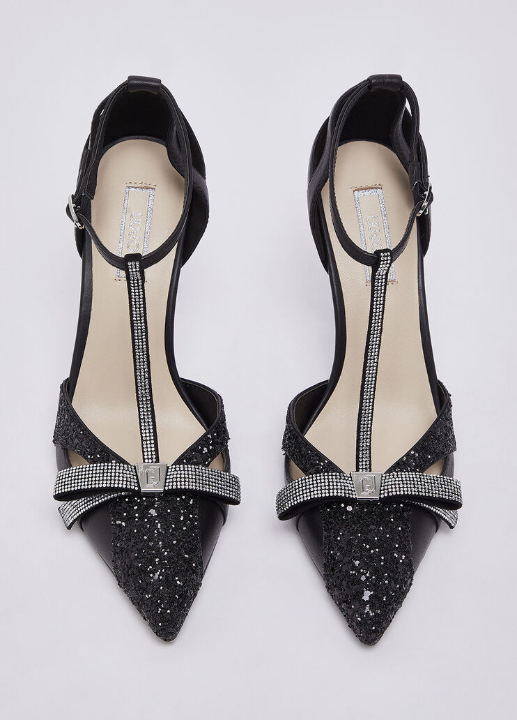 Escarpins paillettes avec d&eacute;coupes noir Liu Jo - medium