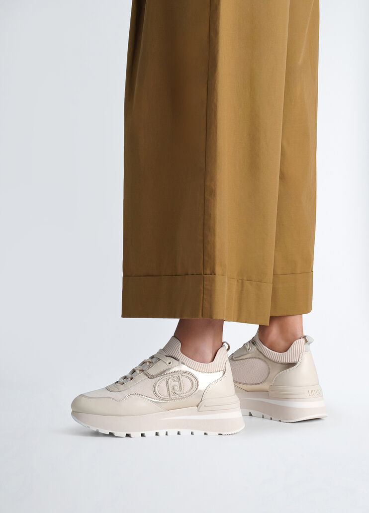 Leather platform sneakers ivory Liu Jo - medium Leather platform sneakers ivory Liu Jo - medium