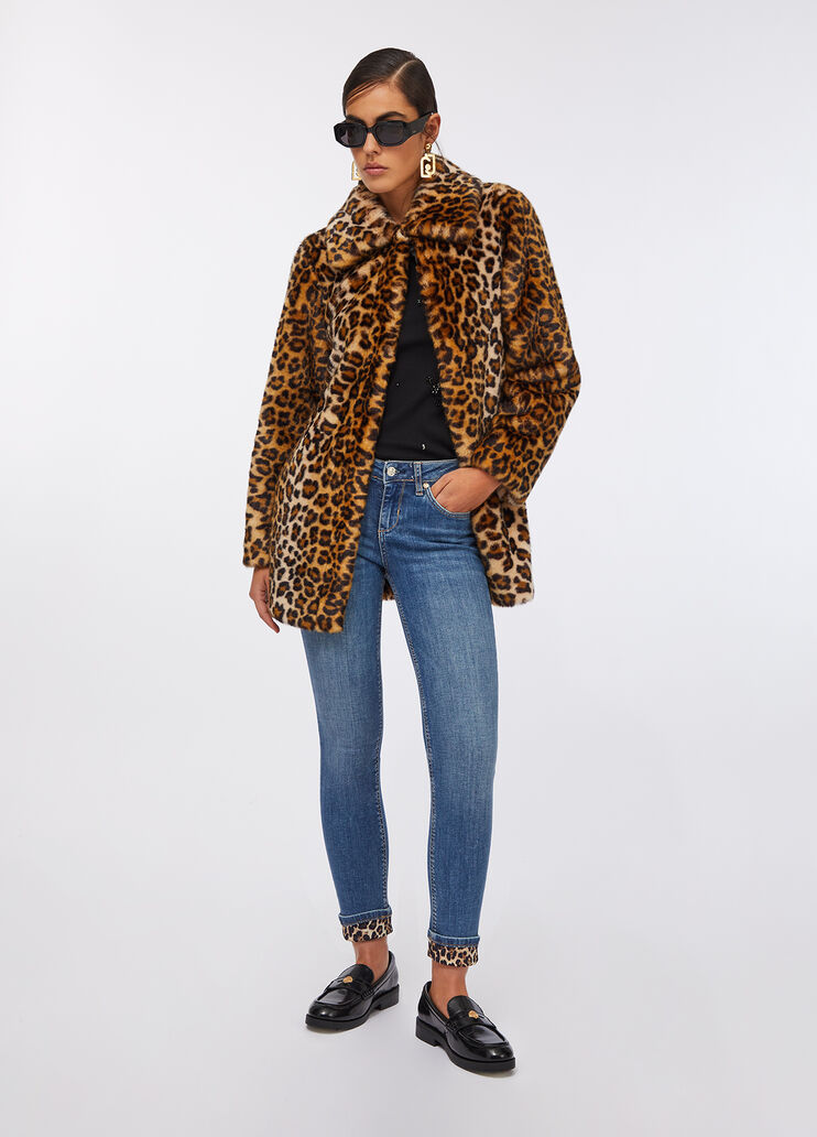 Jeans skinny con risvolto denim blu chiaro Liu Jo - medium