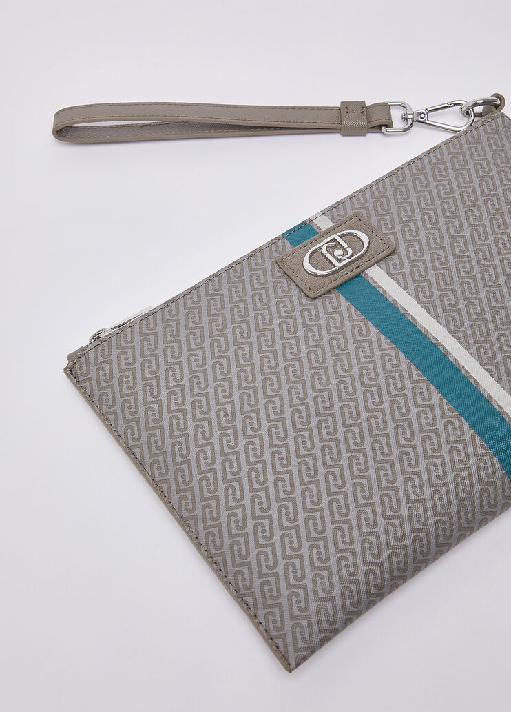 Pochette con logo monogram verde Liu Jo - medium