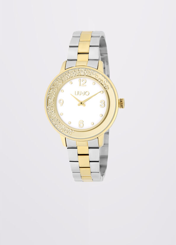 Two-tone watch with diamantés gold Liu Jo - large image number 1