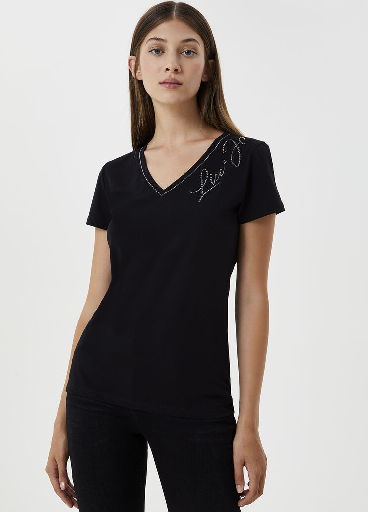 T-shirt with logo Black Liu Jo - large image number 0