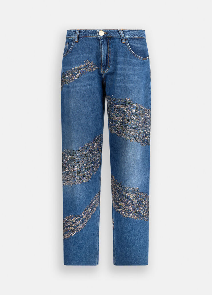 Balloon jeans with studs and gemstones blue denim Liu Jo - medium Balloon jeans with studs and gemstones blue denim Liu Jo - medium