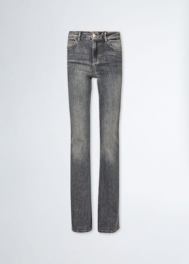 High-rise flared jeans grey denim Liu Jo - large image number 5