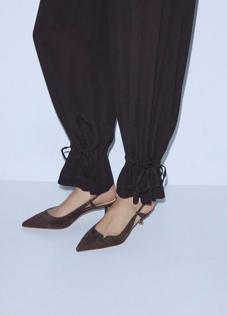 Suede Slingback Pumps ebony Liu Jo - medium