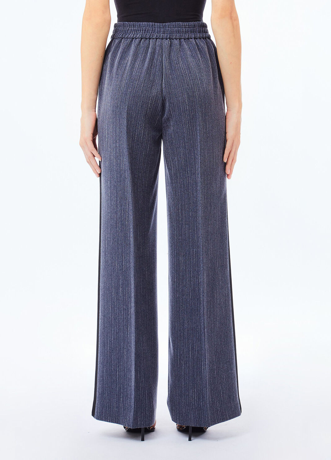 Pinstripe flannel trousers blue pinstripe Liu Jo - large image number 1