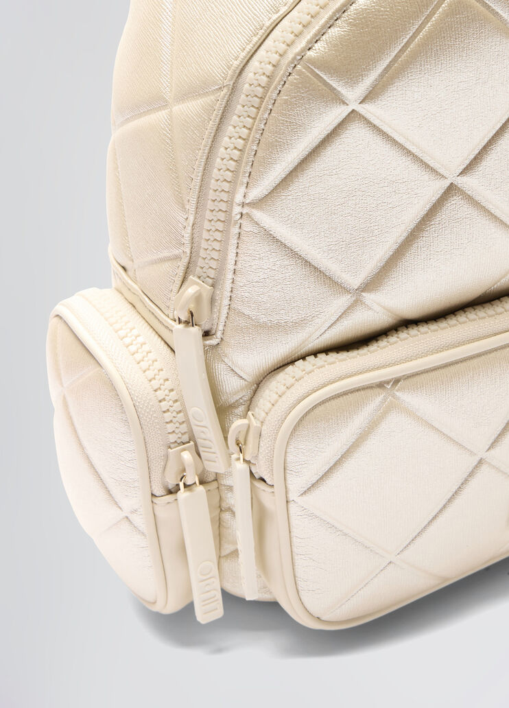 Quilted backpack light gold colour Liu Jo - large image number 5