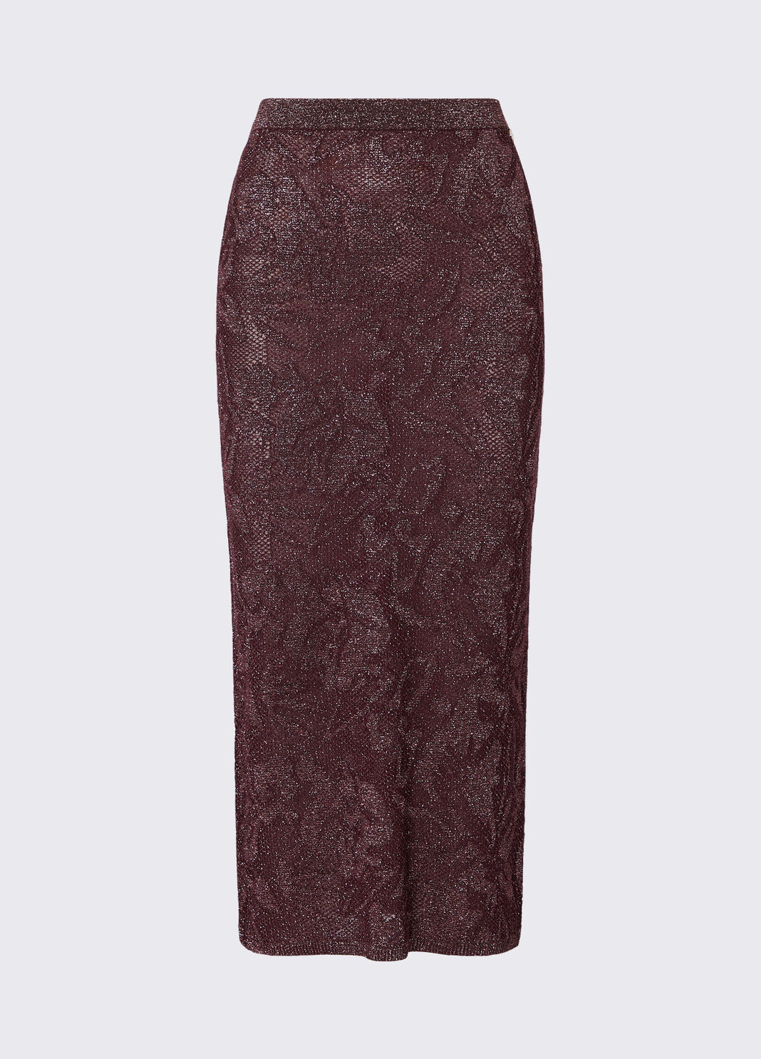 Lam&eacute; Lace Midi Skirt aubergine Liu Jo - large image number 6