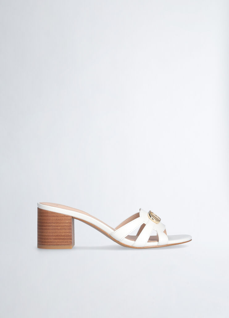 Leather sandals with wide heel white Liu Jo - medium Leather sandals with wide heel white Liu Jo - medium