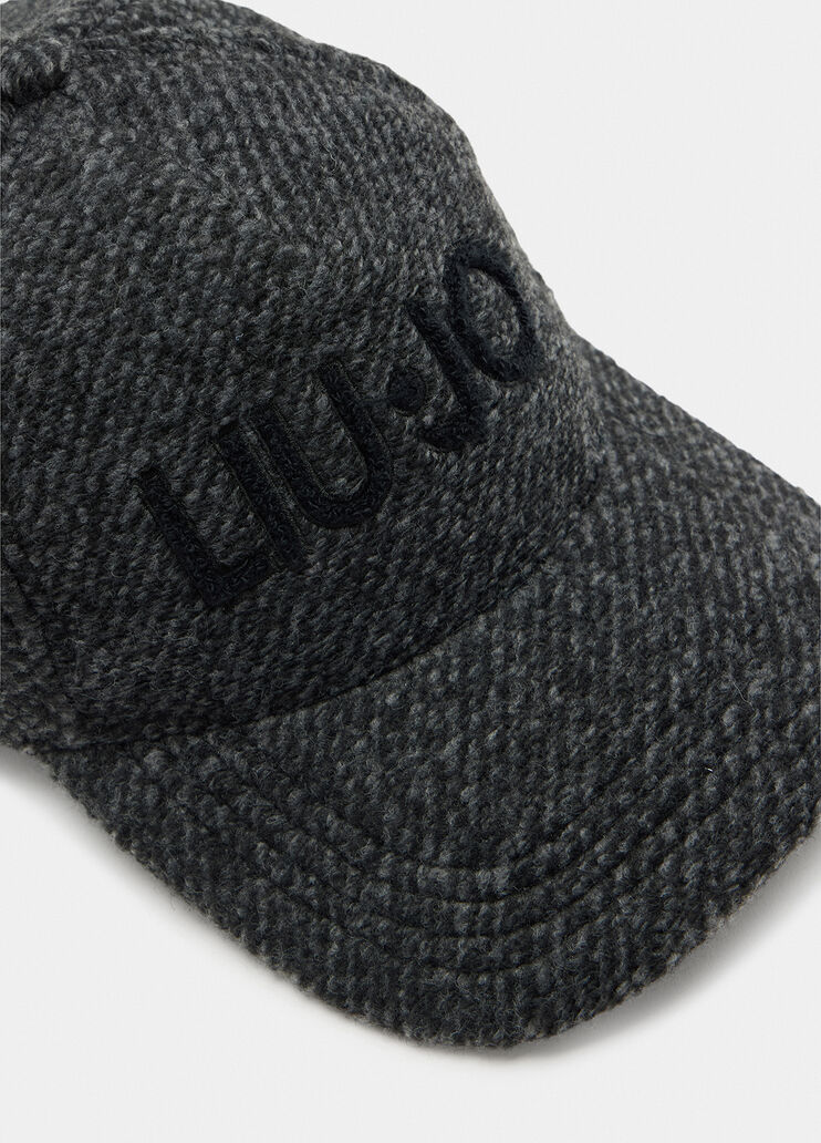 Basecap aus Wolle mit Logo Schwarz Liu Jo - medium Basecap aus Wolle mit Logo Schwarz Liu Jo - medium