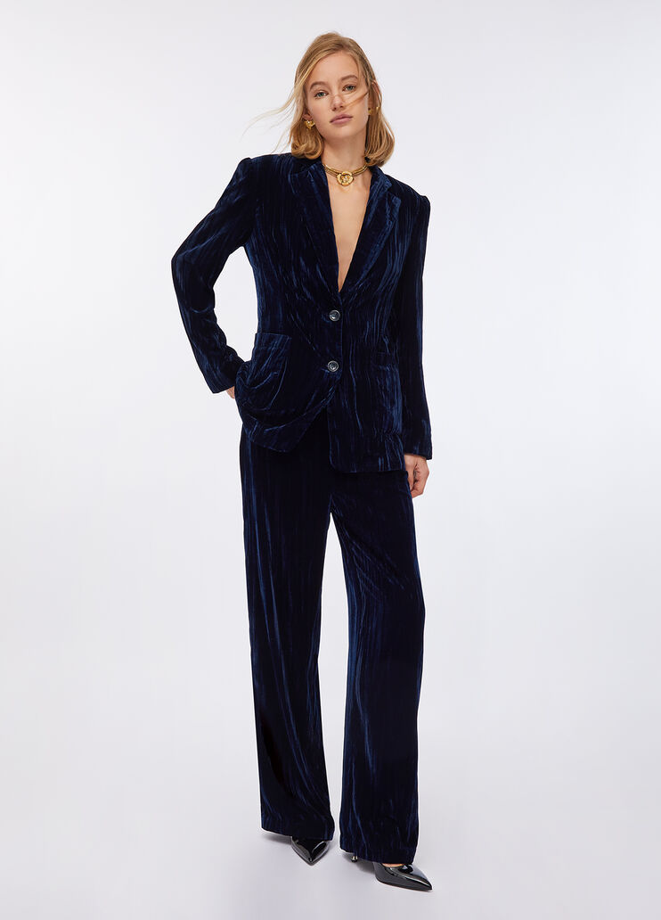 Blazer de terciopelo azul marino Liu Jo - medium Blazer de terciopelo azul marino Liu Jo - medium