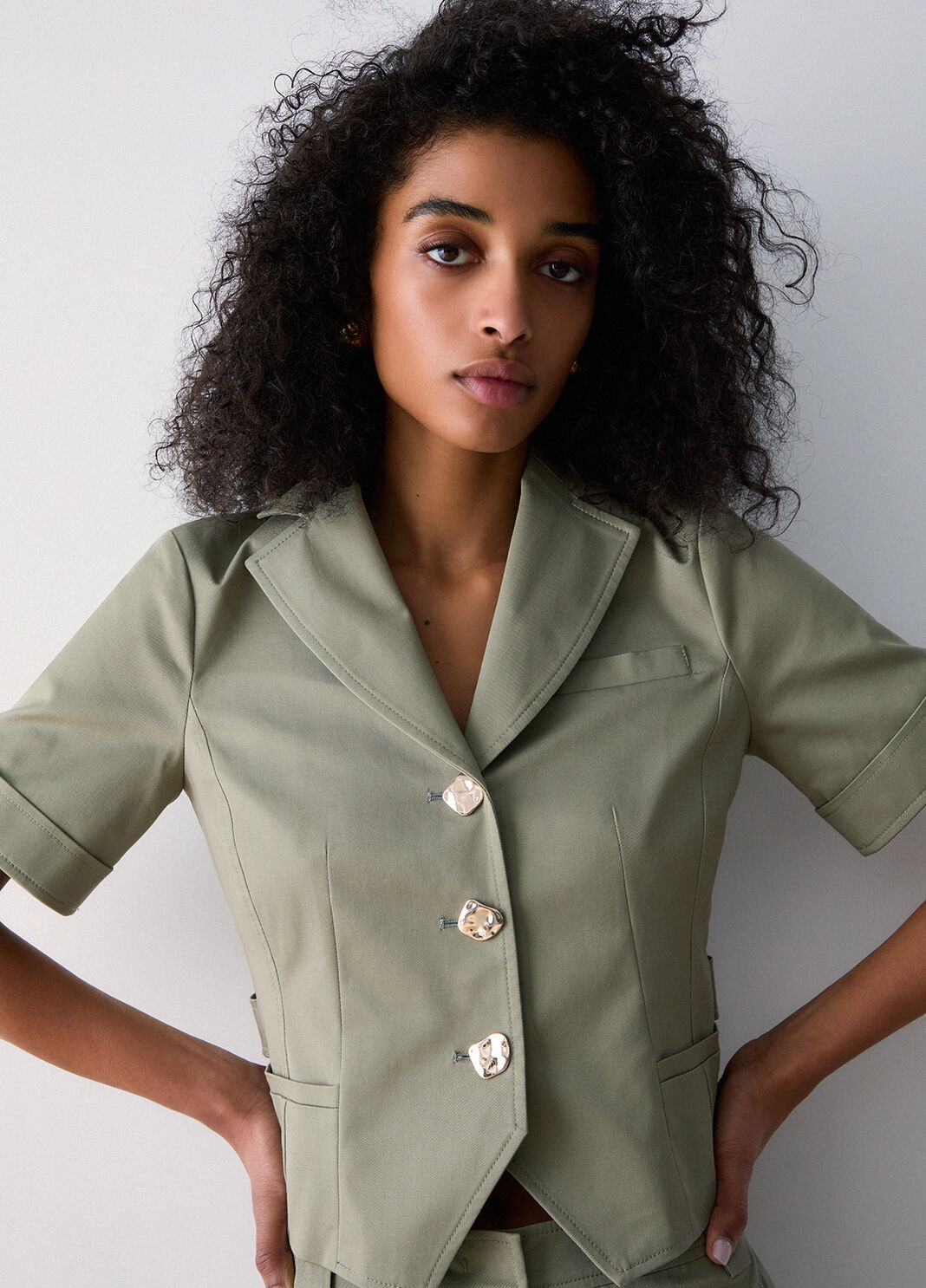 Gabardine jacket green Liu Jo - large image number 2