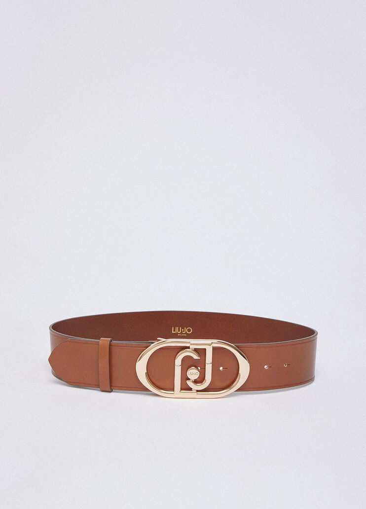 Ceinture bustier en cuir marron et or Liu Jo - medium