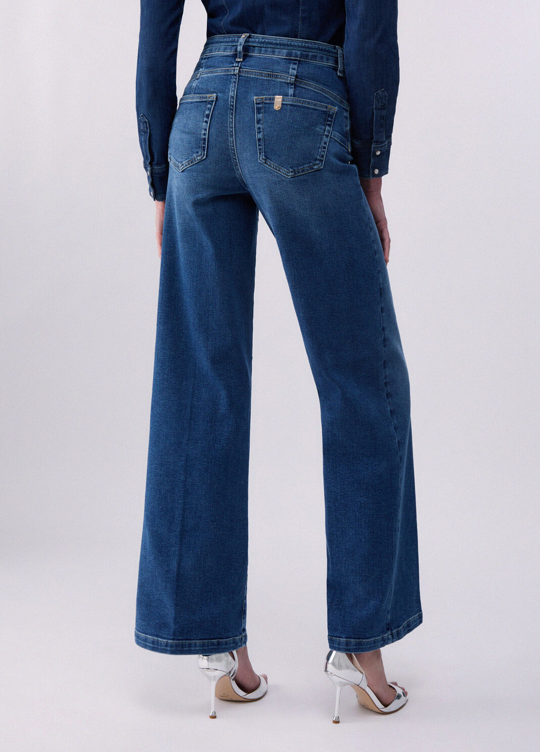 Flare-Jeans mit hohem Bund Dunkles Denimblau Liu Jo - large image number 1