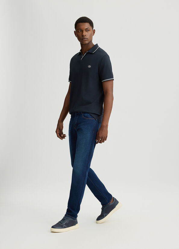 Slim-fit distressed cotton jeans blue Liu Jo - medium