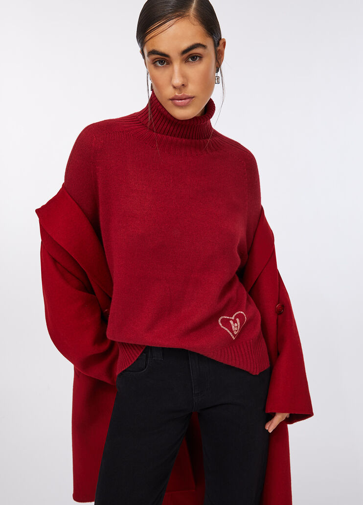 Wool and cashmere turtleneck red Liu Jo - medium Wool and cashmere turtleneck red Liu Jo - medium
