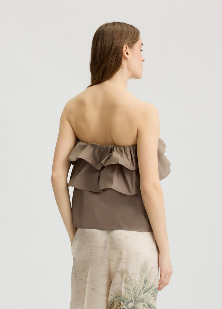 Taffeta top beige Liu Jo - large image number 1 Taffeta top beige Liu Jo - large image number 1