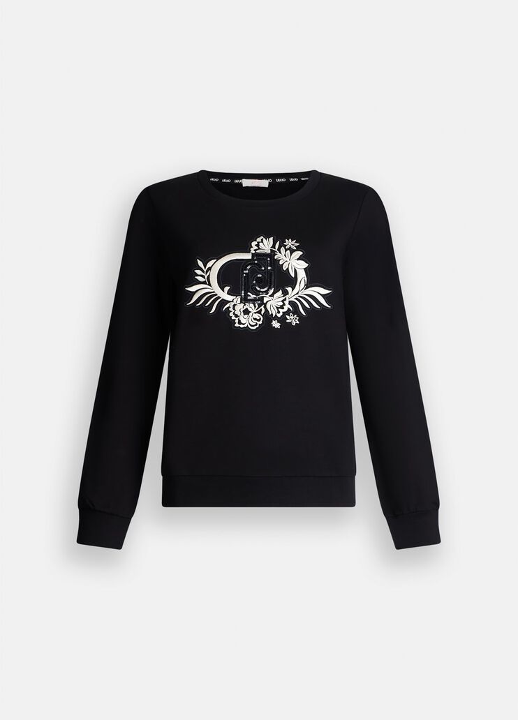 Liu Jo Better sweatshirt black Liu Jo - large image number 6 Liu Jo Better sweatshirt black Liu Jo - large image number 6